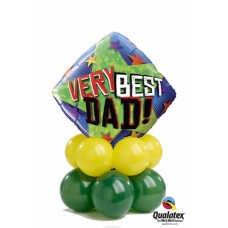 Bouquet 389 Very Best Dad Stars Qualatex #40549 43567-8